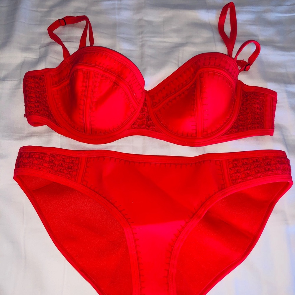 TRIANGL Swimwear Red Bikini Set